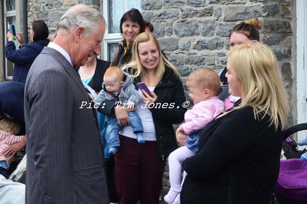 HRH The Prince of Wales meeting parents in the square