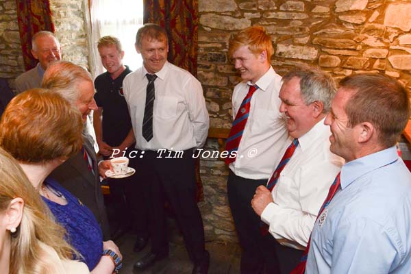 HRH The Prince of Wales meeting members of Fforest and Llanio Shooting Syndicate